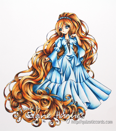 Make it Crafty - Maiden with Long Golden Hair - www.quixoticcards.com