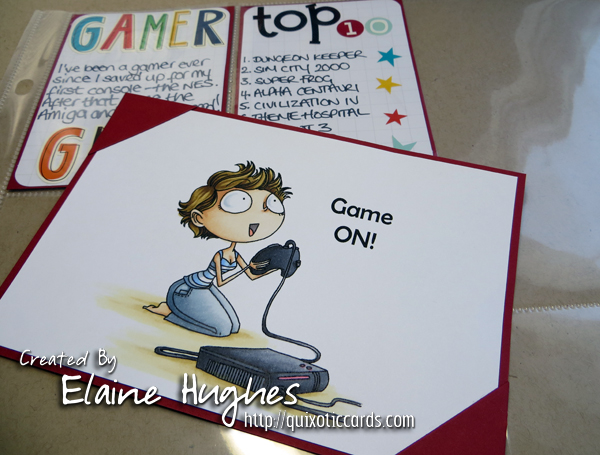 Kraftin' Kimmie Stamps - Gamer Girl - www.quixoticcards.com