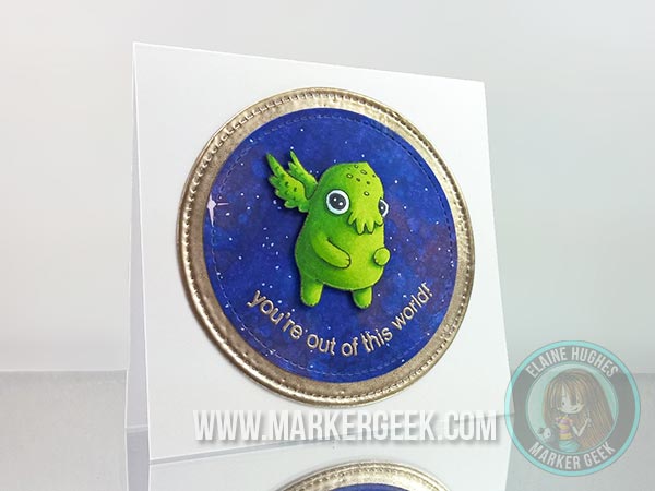 Stampotique Baby Cthulhu Card & Copic Marker Colour Palette - www.markergeek.com