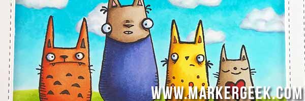 Stampotique - Kira Nichols Line-Up Card & Copic Colour Palette - www.markergeek.com