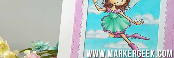 Tiddly Inks - Willow the Greeting Fairy Card & Copic Marker Palette - www.markergeek.com