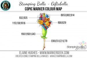 Stamping Bella - Bella 2.0 - Giftabella Copic Colour Map www.markergeek.com