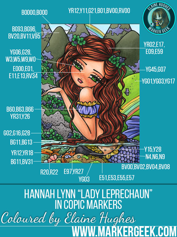 Hannah Lynn Colouring Book Lady Leprechaun Copic Colouring Video. Click  through to watch the colouring process