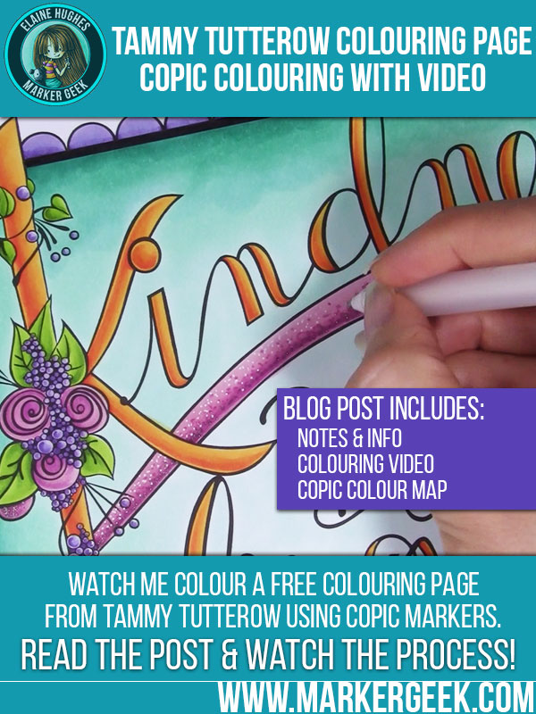 Tammy Tutterow Colouring Page using Copics (with video) - Marker Geek