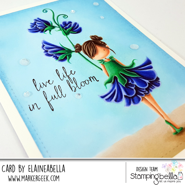 Marker Geek - No Line Colouring Stamping Bella Sweet Pea