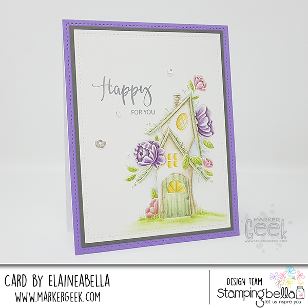 Marker Geek: Stamping Bella Fairy House New Home Card