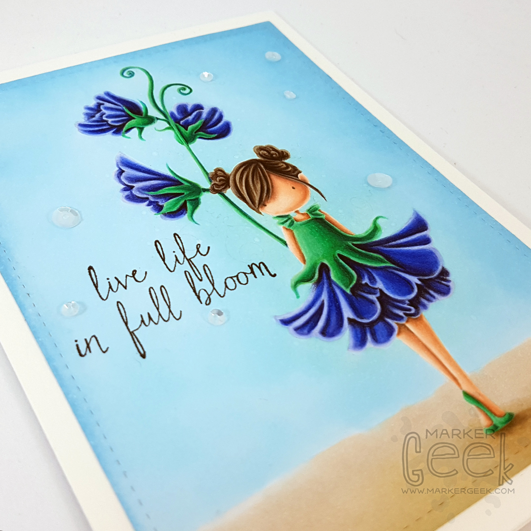 No Line Colouring Stamping Bella Sweetpea