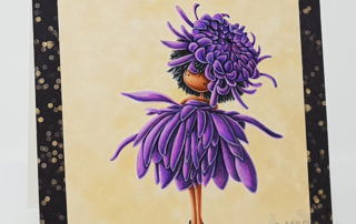 No Line Colouring Stamping Bella Garden Girl Chrysanthemum - Progress Pics & Tips