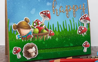 Happy Autumn Scene Spin & Slide Interactive Card featuring Stamping Bella