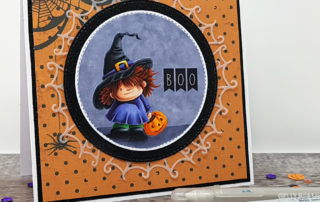 No Line Colouring Video - Featuring Stamping Bella Squidgy Witch rubber stamp & Copic Markers