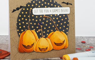 Happy Pumpkin Card featuring Purple Onion Designs rubber stamps & Copic Markers