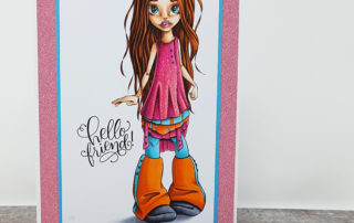 Hello Friend Card featuring Krista Leigh Smith Digital Stamp