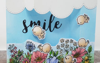 Mama Elephant Birdie Wreath Wiper Surprise Card