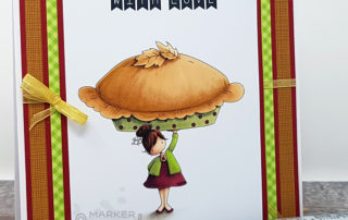 Stamping Bella Teeny Tiny Townie with a Pumpkin Pie Card & Copic Colouring Video