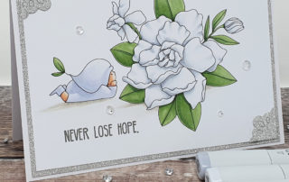 Stamping Bella Bundle Girl with a Gardenia Card & Copic Colouring Video