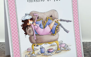 Stamping Bella Uptown Girl Sofia the Sicky Card & Copic Marker Colouring Video