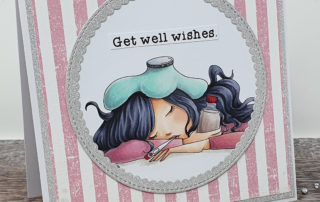 Stamping Bella Under the Weather Mochi Girl Card & Copic Colouring Video