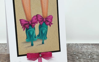 Arteza Expert Coloured Pencils & Stamping Bella The Right Shoes Card & Video