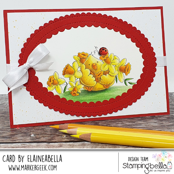 Prismacolor Chick & Daffodils Video & Card featuring Stamping Bella