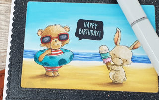 Sunshine Lake Pivot Pop Up Card - Purple Onion Designs