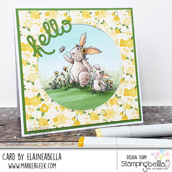 Copic Marker Bunnies Video - Stamping Bella Bedelia & Betsy Rubber Stamp