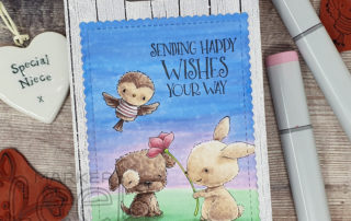 Cute Critter Favour Bag featuring Stacey Yacula Purple Onion Designs rubber stamps