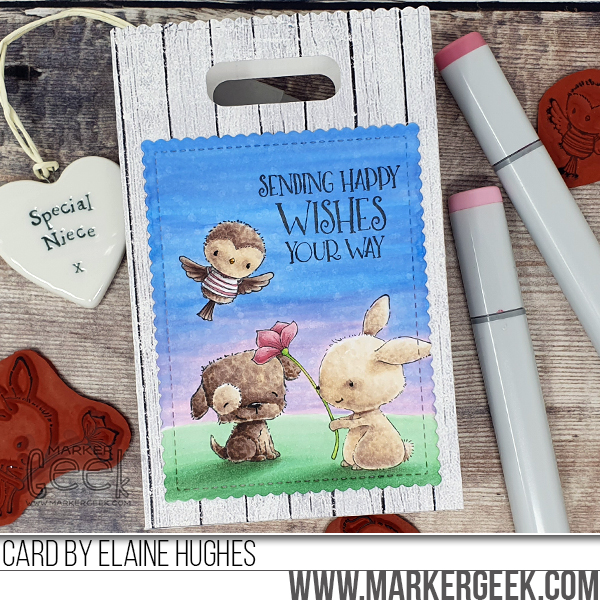 Cute Critter Favour Bag featuring Stacey Yacula Purple Onion Designs rubber stamps