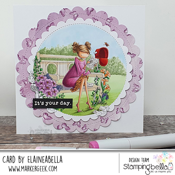 Stamping Bella Uptown Girl Maybelline Copic Colouring Video & Card