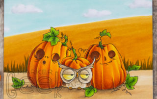 Copic marker colouring video and card inspiration featuring the Stamping Bella Squishy Owl stamp set.