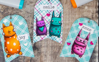 Copic marker coloured card inspiration featuring the Stampotique Originals Kira Nichols Line Up stamp.