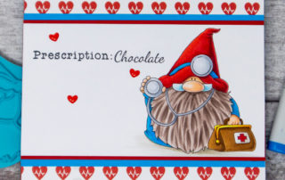 Copic marker coloured card inspiration & video featuring the Stamping Bella Gnome Doctor rubber stamp.