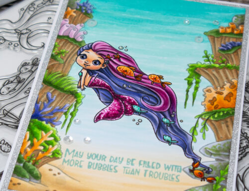 Go with the Flow Underwater Mermaid Scene Card