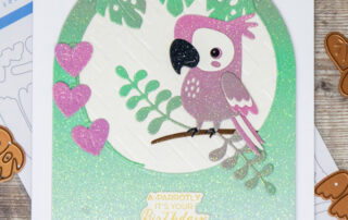 Handmade card inspiration featuring die cuts from Spellbinders Paper Arts May 2024 Small Die of the Month Club kit.