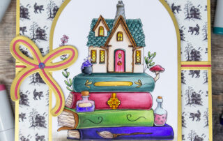 Copic marker coloured card inspiration featuring the Stamping Bella Stories are Magic rubber stamp by Kristin Farnsworth.