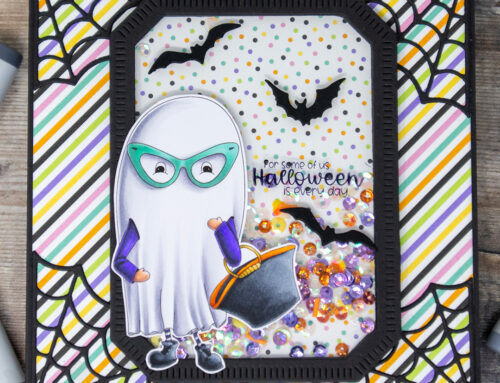 Lunettes Ghost Shaker Card & Copic Video