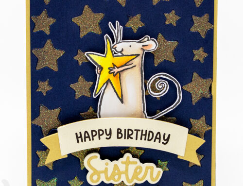 Mouse & Stars Birthday Card