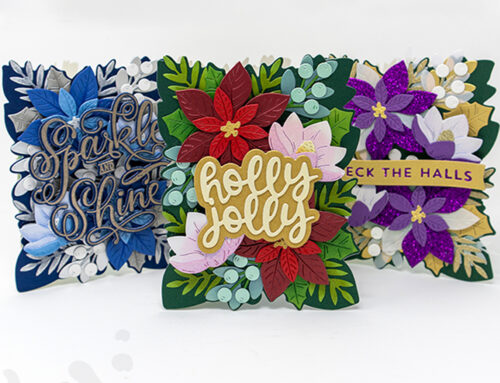 Trio of Festive Blooms Die Cut Card Inspiration