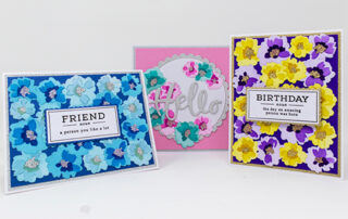 Fun floral die cut & stenciled greeting card inspiration featuring Waffle Flower and Concord & 9th