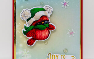 Christmas card inspiration and Copic marker colouring videos for the Gina K Designs Winter Tweetings clear stamp set.