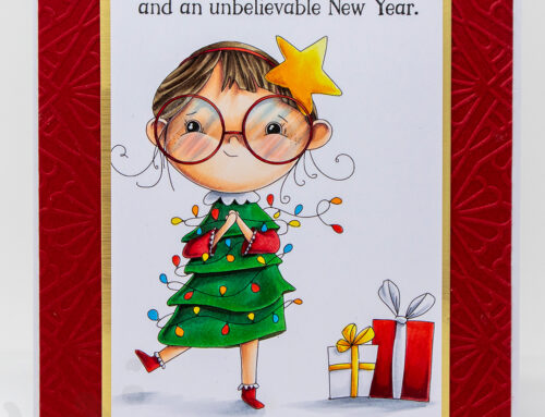 Lunettes Christmas Girl Card & Copic Video