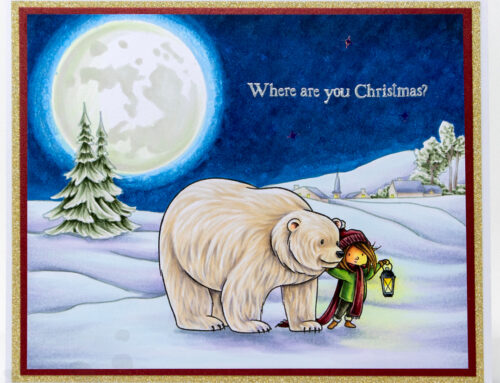 Where Are You Christmas? Polar Bear and Girl Scene Card