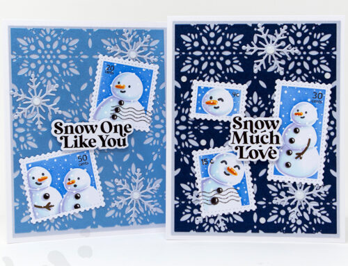 Postage Collage Snowman Christmas Cards