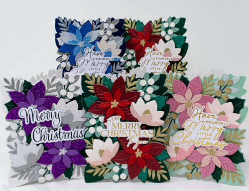 Festive Blooms Die Cut Christmas Card Inspiration