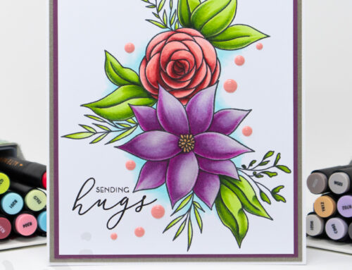 Altenew Calming Cluster Card & Artist Alcohol Markers