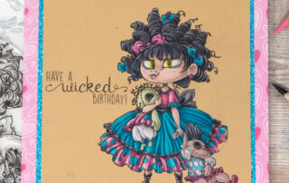 Prismacolor coloured pencil coloured card inspiration & colouring video feat. Moonlight Whispers Charlotte clear stamp!