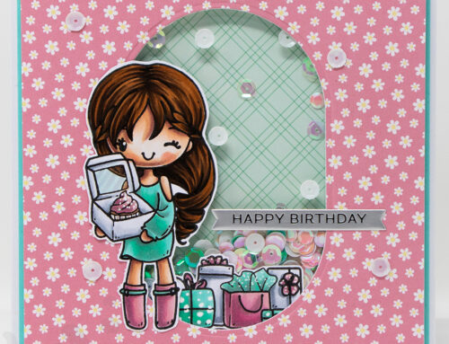 TGF Miss Anya Birthday Shaker Card & Copic Video