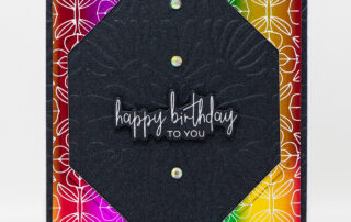 Handmade card inspiration featuring Spellbinders March 2025 Club of the Month BetterPress Plate - Quilted Memories & Embossing Folder of the Month.