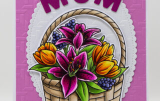 Card inspiration & Copic marker colouring video for Picket Fence Studios Joyful Easter clear stamp set illustrated by Kelly Taylor.