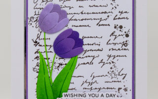 Handmade card inspiration featuring Spellbinders April 2025 Club of the Month Snail Mail Post Small Die Set, and Post Edge Expression BetterPress plate.