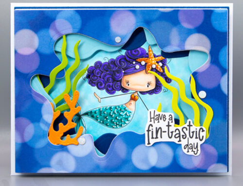 Whimsabella Mermaid Starfish Sparkle Card & Copic Video